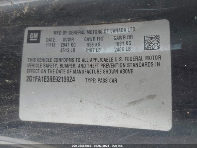 2G1FA1E38E9215924 Chevrolet Camaro 2ls