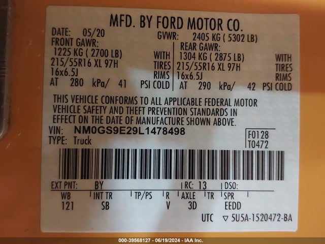 Ford Transit Connect Xl Passenger 2020 NM0GS9E29L1478498 Image 9