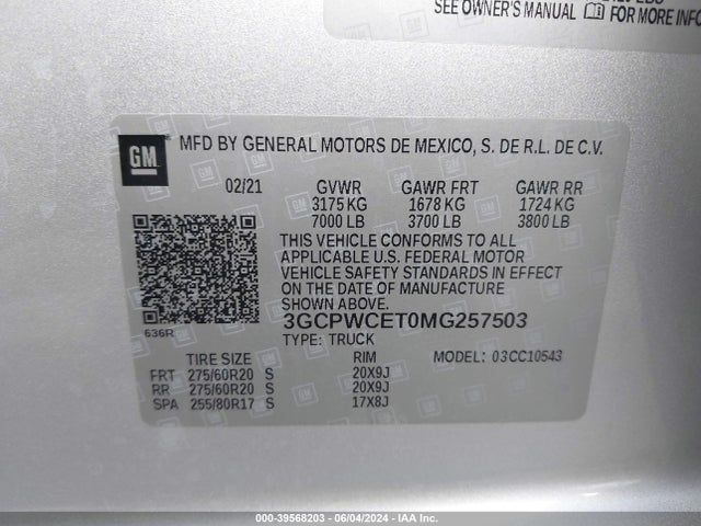 Chevrolet Silverado 2021 3GCPWCET0MG257503 Image 22