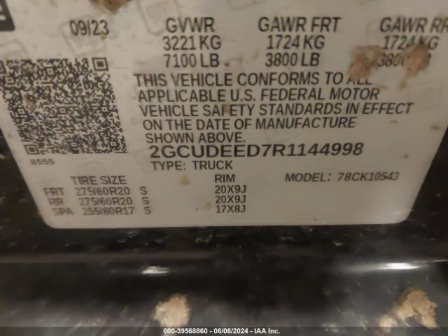 2GCUDEED7R1144998 Chevrolet Silverado 1500 4wd  Short Bed Rst