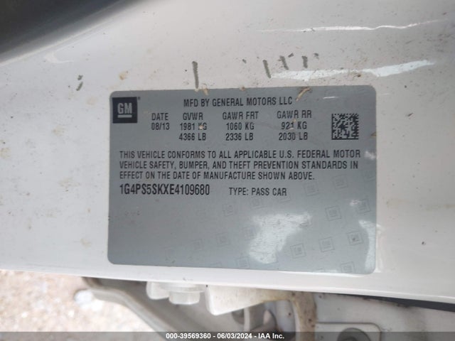 1G4PS5SKXE4109680 Buick Verano Leather Group