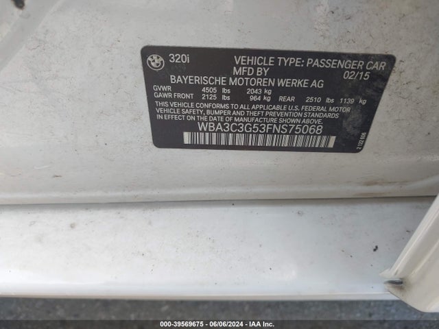 WBA3C3G53FNS75068 BMW 320i Xdrive