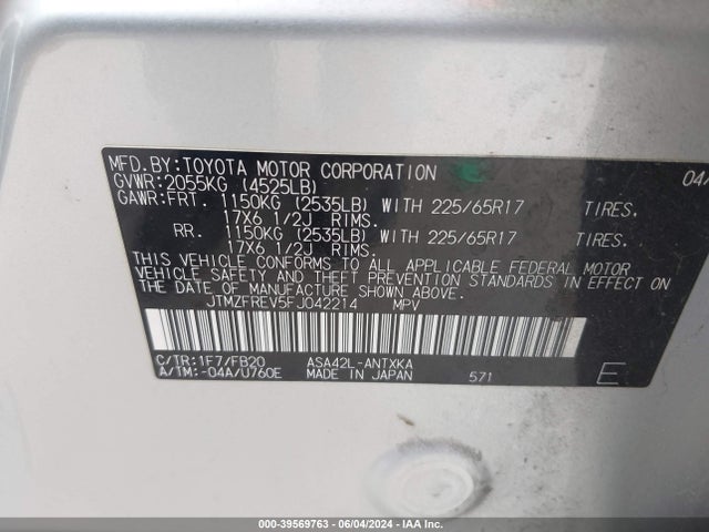 Toyota RAV4 LE 2015 JTMZFREV5FJ042214 Image 9