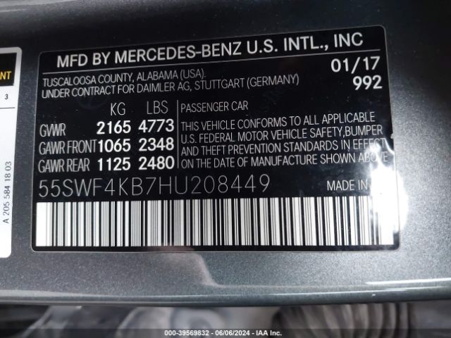 55SWF4KB7HU208449 Mercedes-Benz C 300 4matic/luxury 4matic/sport 4matic