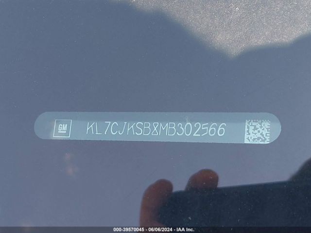 KL7CJKSB8MB302566 Chevrolet Trax Fwd Ls