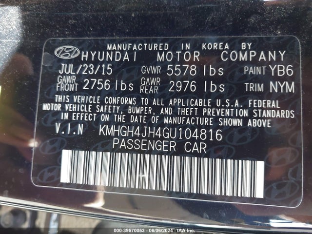 KMHGH4JH4GU104816 Hyundai Equus Ultimate
