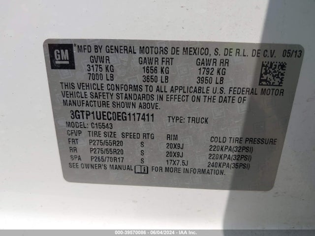 GMC Sierra 1500 Sle 2014 3GTP1UEC0EG117411 Image 9