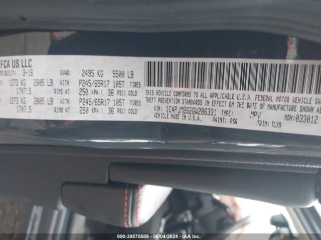 1C4PJMBS2GW286331 Jeep Cherokee Trailhawk