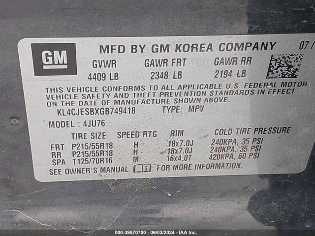 Buick Encore 2016 KL4CJESBXGB749418 Image 9
