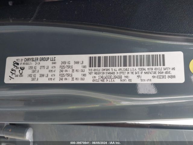 1C4BJWDG3EL264268 Jeep Wrangler Unlimited Sport