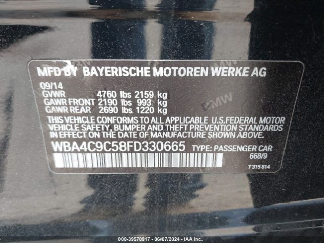 WBA4C9C58FD330665 BMW 428 Gran Coupe Xdrive