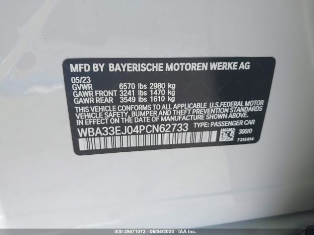WBA33EJ04PCN62733 BMW 760 I Xdrive