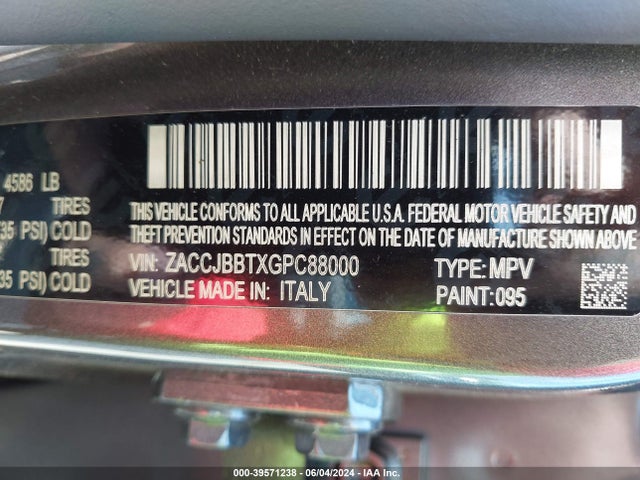 Jeep Renegade Latitude 2016 ZACCJBBTXGPC88000 Image 9
