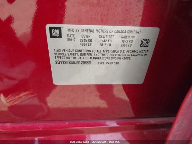 2G1125S36J9120680 Chevrolet IMPALA 2LZ