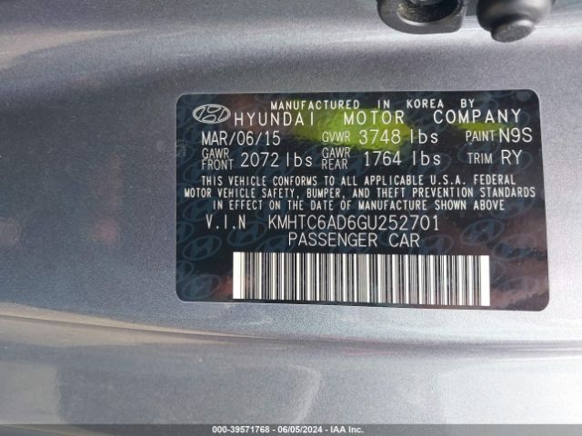 KMHTC6AD6GU252701 Hyundai Veloster