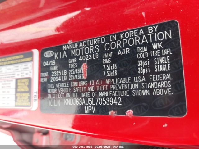 KNDJ63AU5L7053942 KIA Soul Gt-line
