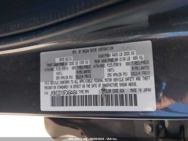 JM3KE2DY8F0494484 Mazda Cx-5 Grand Touring