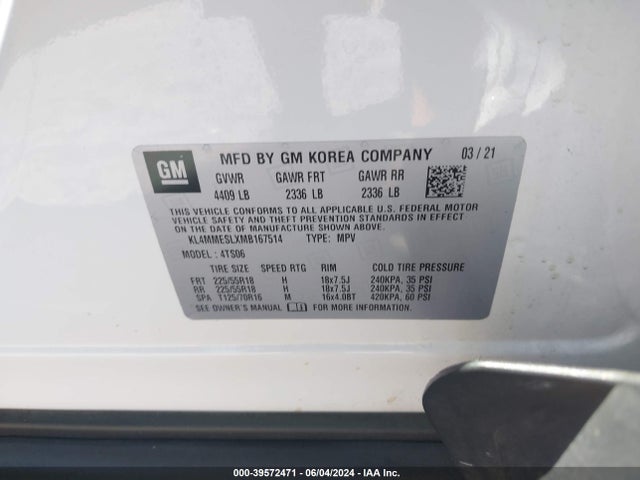 Buick Encore Gx Awd Select 2021 KL4MMESLXMB167514 Image 9
