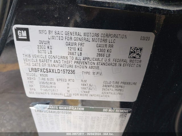 Buick Envision Fwd Essence 2020 LRBFXCSAXLD157236 Image 9
