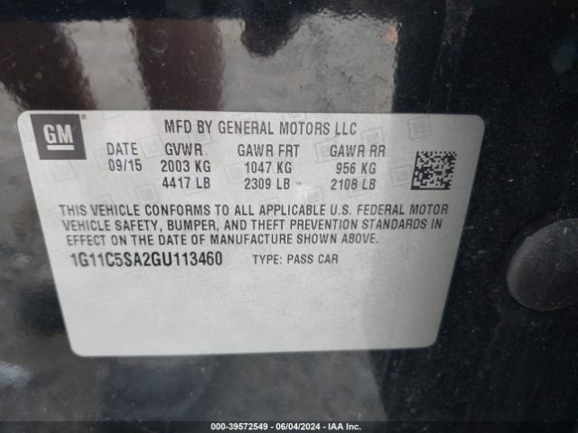 1G11C5SA2GU113460 Chevrolet Malibu Limited Lt