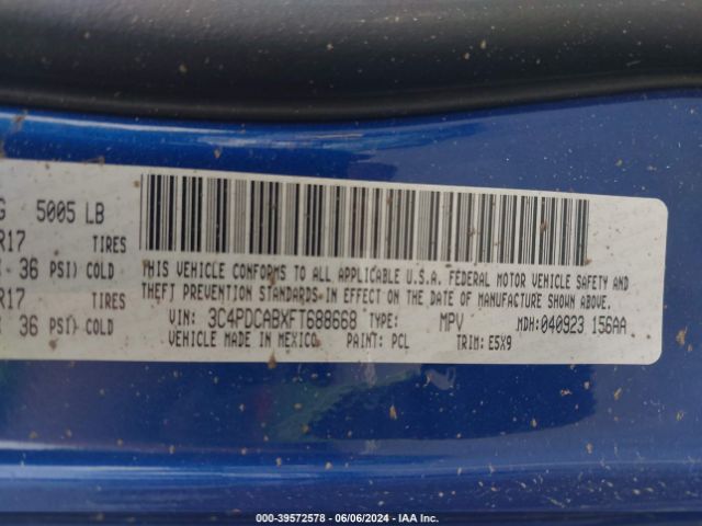3C4PDCABXFT688668 Dodge Journey American Value Pkg