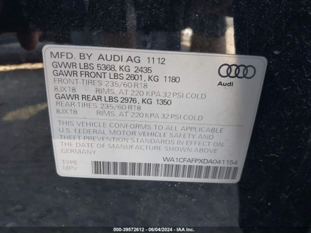 2013 AUDI Q5 WA1CFAFPXDA041154 Photo 8