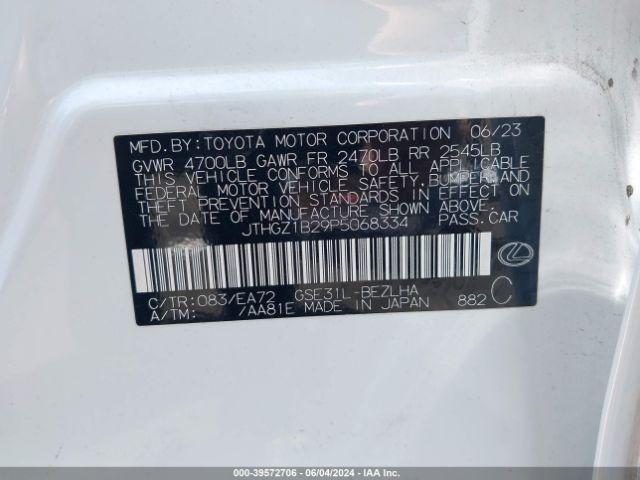JTHGZ1B29P5068334 Lexus Is 350 F Sport