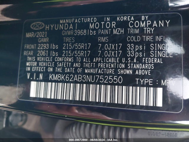 Hyundai Kona Sel 2022 KM8K62AB3NU752550 Image 9