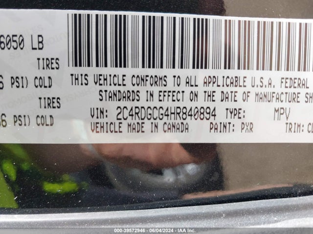 Dodge Grand Caravan Sxt 2017 2C4RDGCG4HR840894 Image 9