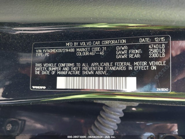 YV140MEK0G1314488 Volvo V60 T5 Drive-e Premier