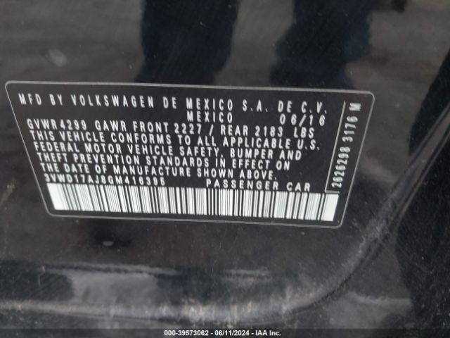 3VWD17AJ8GM416395 Volkswagen Jetta 1.8t Sport