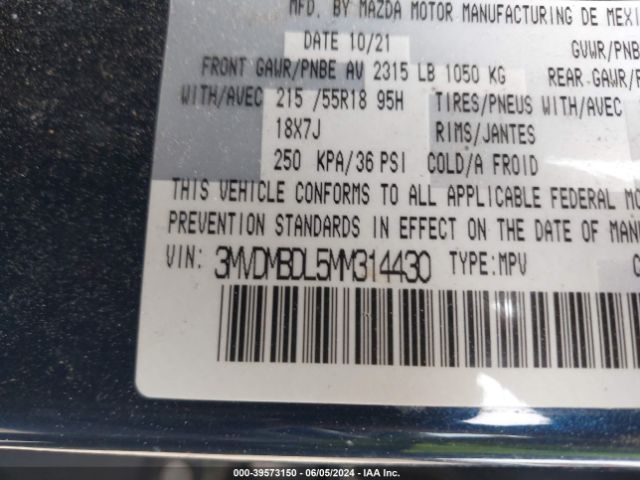 3MVDMBDL5MM314430 Mazda Cx-30 Premium