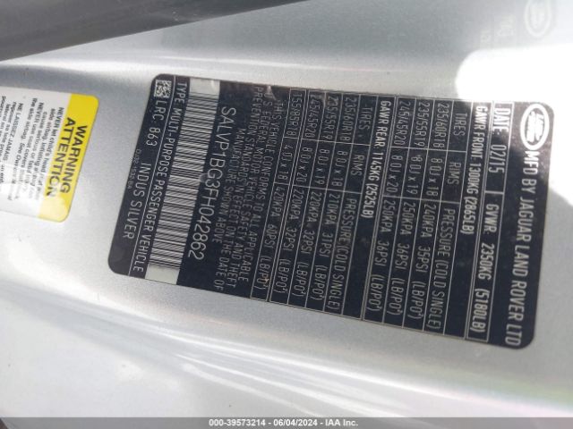 SALVP1BG3FH042862 Land Rover Range Rover Evoque Pure Plus