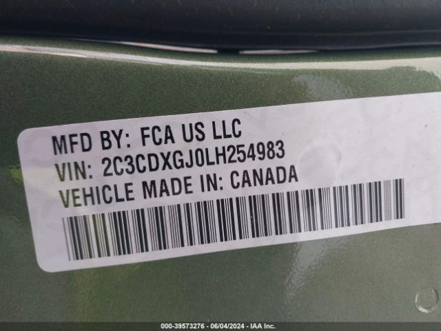 2C3CDXGJ0LH254983 Dodge Charger Scat Pack Rwd