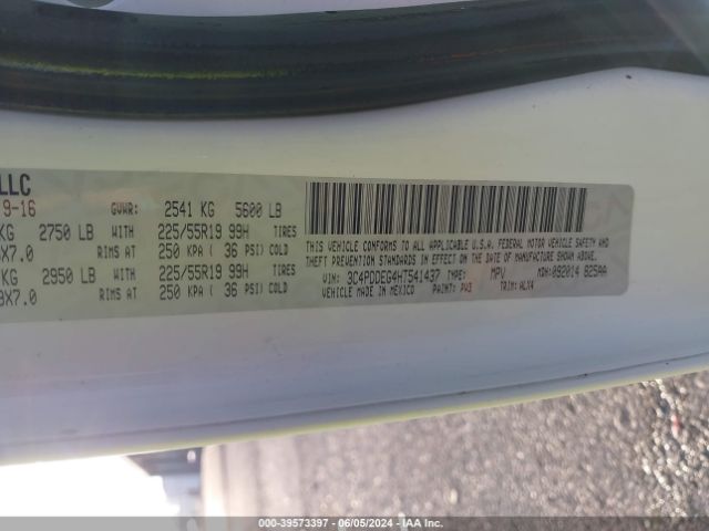 3C4PDDEG4HT541437 Dodge Journey Gt Awd