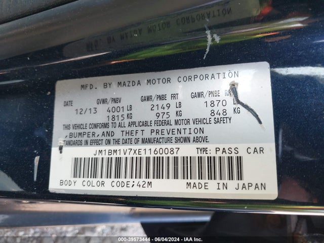 Mazda Mazda3 I Touring 2014 JM1BM1V7XE1160087 Image 9