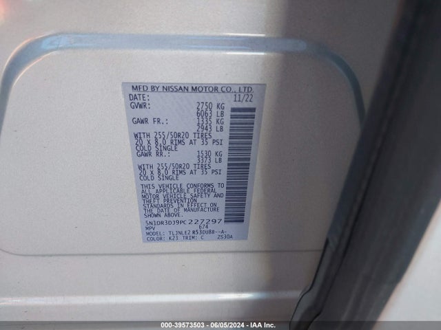 Nissan Pathfinder Platinum 4wd 2023 5N1DR3DJ9PC227297 Image 9
