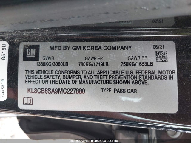 Chevrolet Spark Fwd Ls Automatic 2021 KL8CB6SA9MC227880 Image 9