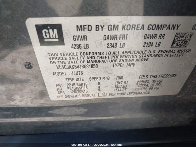 KL4CJASB4JB681858 Buick Encore Preferred