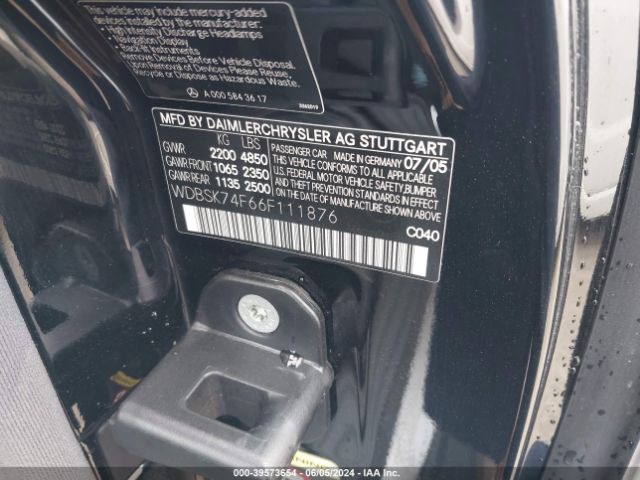 2006 MERCEDES-BENZ SL 55 AMG WDBSK74F66F111876 Photo 8