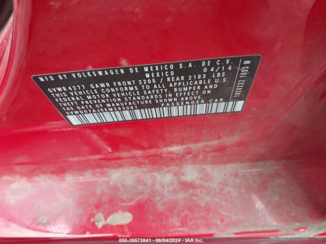 3VWD07AJ5EM293087 Volkswagen Jetta 1.8t Se