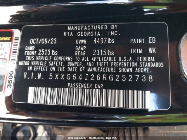 2024 KIA K5 5XXG64J26RG252738 Photo 8