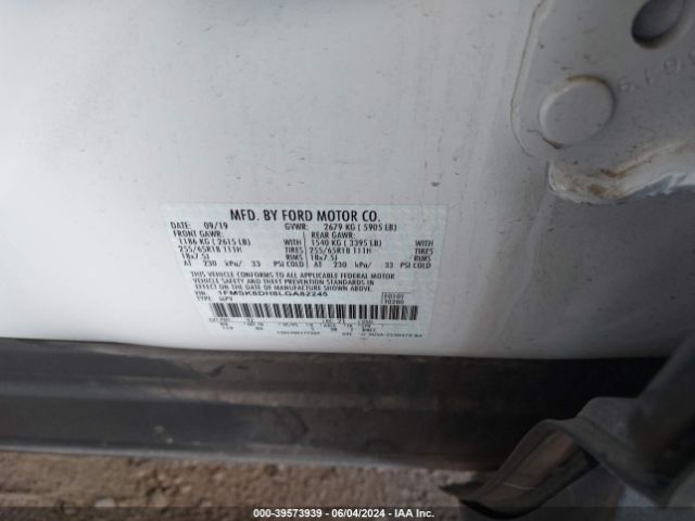 1FMSK8DH8LGA82245 Ford EXPLORER XLT