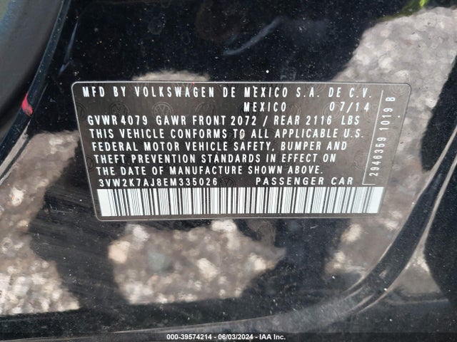 3VW2K7AJ8EM335026 Volkswagen Jetta 2.0l S