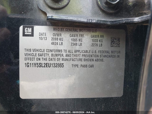 Chevrolet Impala 1ls 2014 1G11Y5SL2EU132865 Image 9