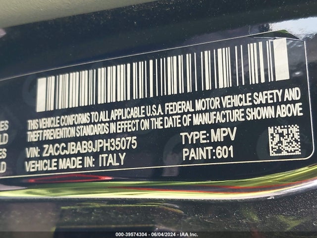 ZACCJBAB9JPH35075 Jeep Renegade Upland Edition 4x4