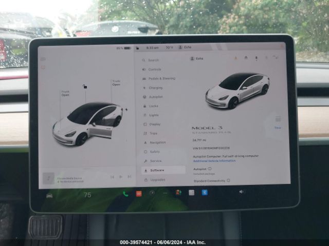 5YJ3E1EA0MF030239 Tesla Model 3 Standard Range Plus Rear-wheel Drive