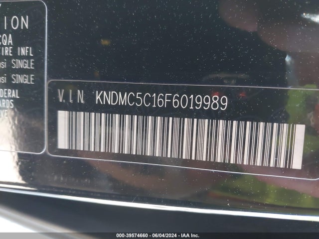 KIA SEDONA EX 2015 KNDMC5C16F6019989 Image 9