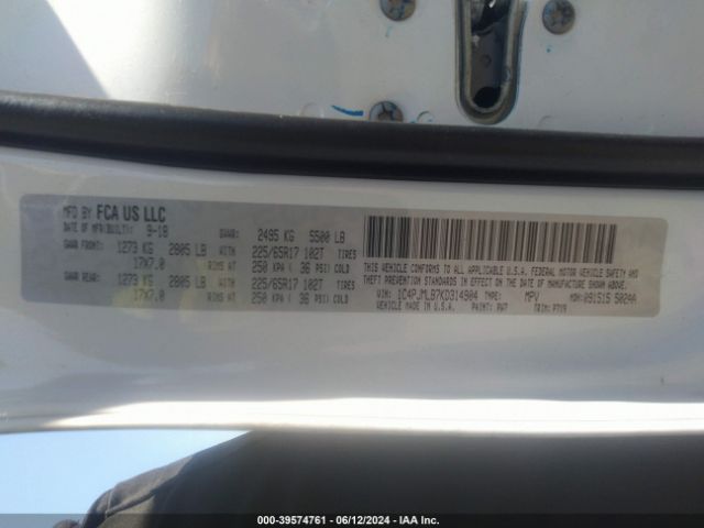1C4PJMLB7KD314904 Jeep Cherokee Latitude Plus 4x4