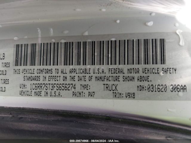 1C6RR7ST3FS656274 RAM 1500 Tradesman